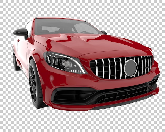 Voiture moderne sur fond transparent. rendu 3d - illustration