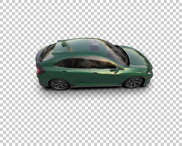 PSD une voiture moderne isolée sur l'arrière-plan illustration de rendu 3d