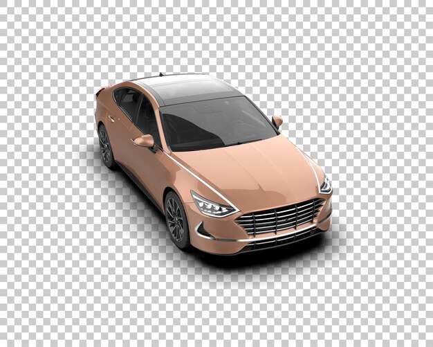 PSD une voiture moderne isolée sur l'arrière-plan illustration de rendu 3d