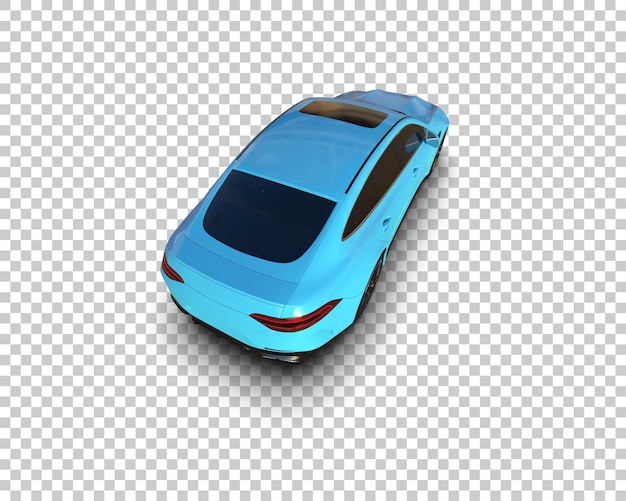 PSD une voiture moderne isolée sur l'arrière-plan illustration de rendu 3d