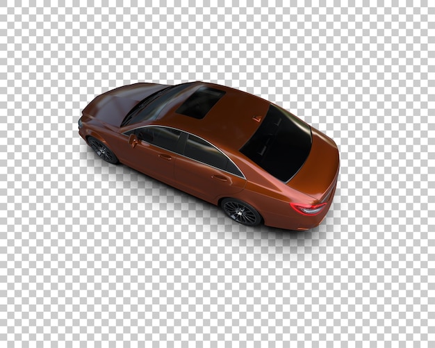 PSD une voiture moderne réaliste isolée sur l'arrière-plan illustration de rendu 3d