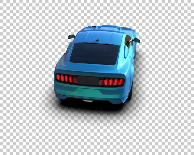 Voiture musculaire isolée sur l'arrière-plan illustration de rendu 3D