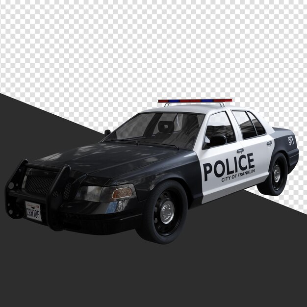 PSD voiture de police rendu 3d