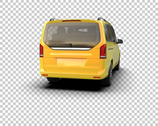 Une voiture réaliste isolée sur l'arrière-plan illustration de rendu 3D