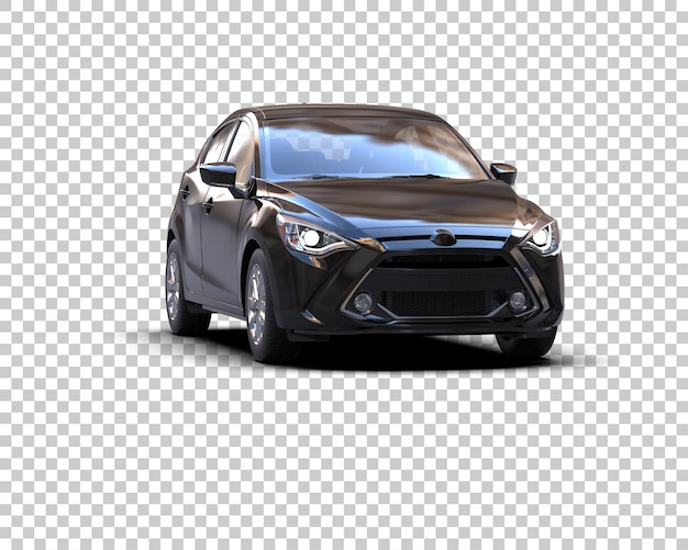 Une voiture réaliste isolée sur l'arrière-plan illustration de rendu 3D