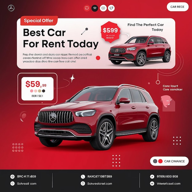 une voiture rouge avec les mots " Meilleur achat " dessus