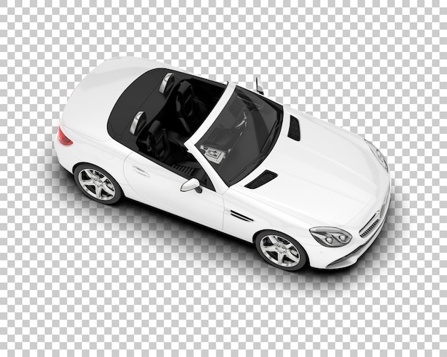 Voiture De Sport Blanche Sur Fond Transparent Illustration De Rendu 3d