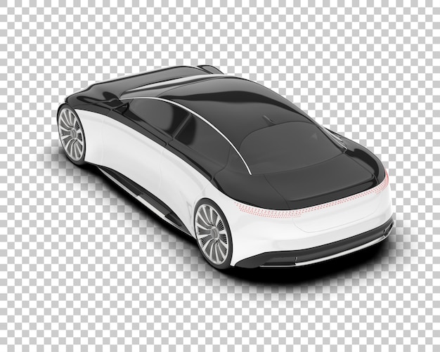 Voiture De Sport Blanche Sur Fond Transparent Illustration De Rendu 3d