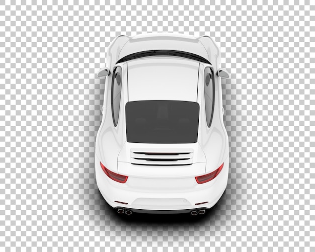 Voiture De Sport Blanche Sur Fond Transparent Illustration De Rendu 3d