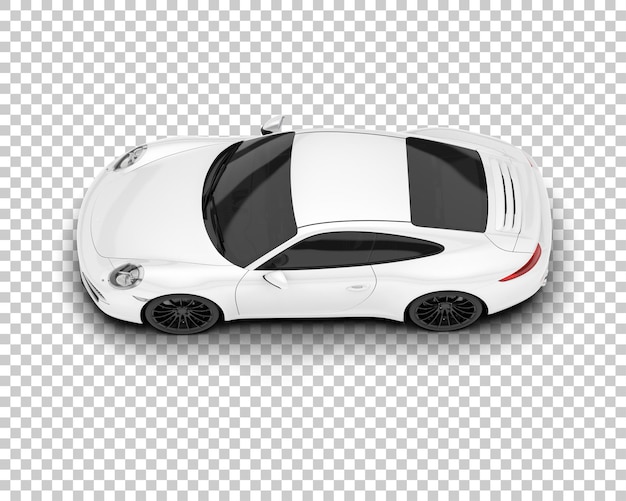 Voiture De Sport Blanche Sur Fond Transparent Illustration De Rendu 3d