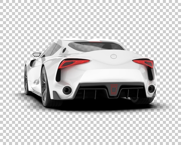 Voiture De Sport Blanche Sur Fond Transparent Illustration De Rendu 3d