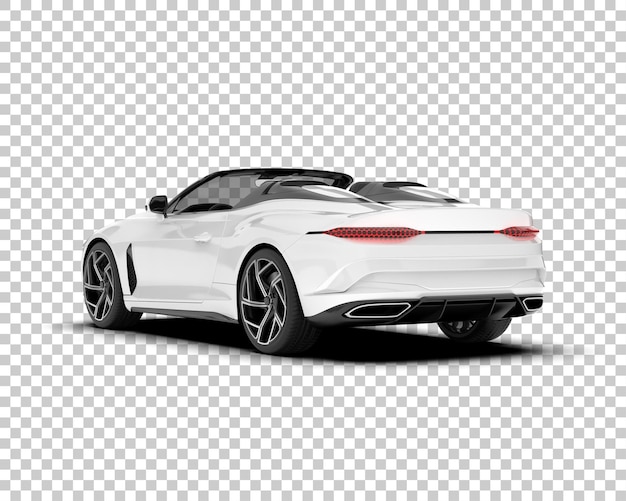 PSD voiture de sport blanche sur fond transparent illustration de rendu 3d