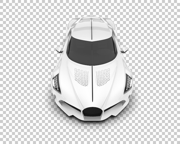 PSD voiture de sport blanche sur fond transparent illustration de rendu 3d