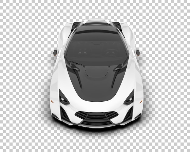 Voiture De Sport Blanche Sur Fond Transparent Illustration De Rendu 3d