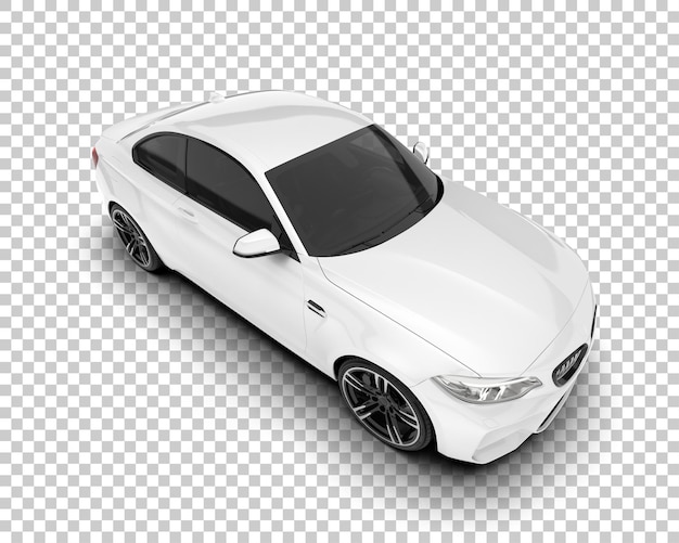 Voiture De Sport Blanche Sur Fond Transparent Illustration De Rendu 3d