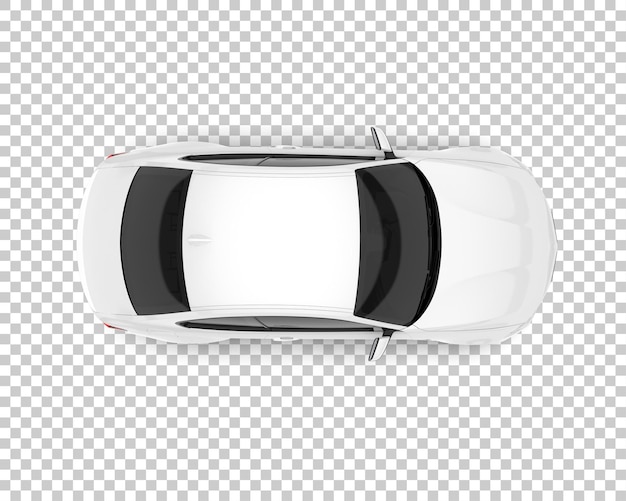 Voiture de sport blanche sur fond transparent illustration de rendu 3d