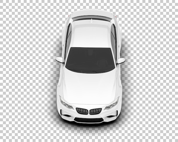 Voiture De Sport Blanche Sur Fond Transparent Illustration De Rendu 3d