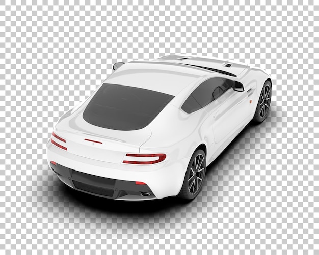 Voiture De Sport Blanche Sur Fond Transparent Illustration De Rendu 3d