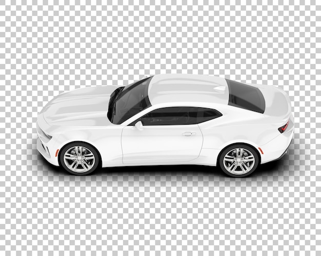 Voiture De Sport Blanche Sur Fond Transparent Illustration De Rendu 3d