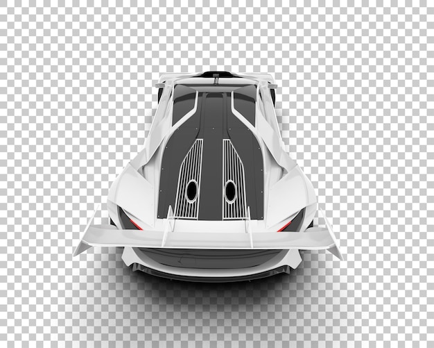 Voiture De Sport Blanche Sur Fond Transparent Illustration De Rendu 3d