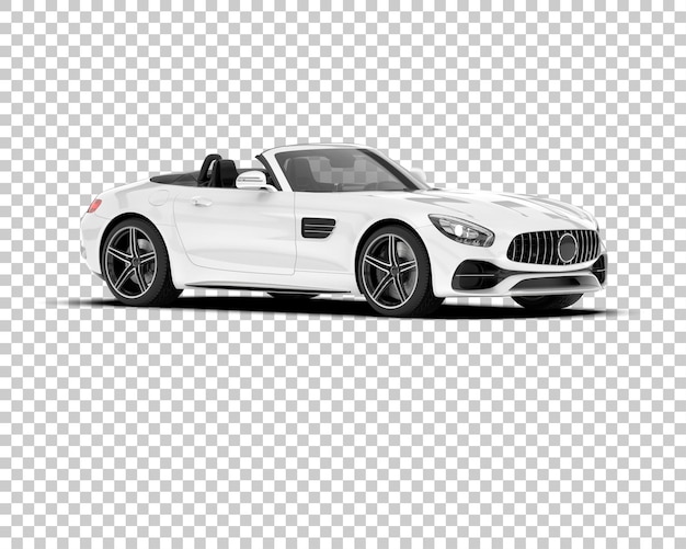 PSD voiture de sport blanche sur fond transparent illustration de rendu 3d