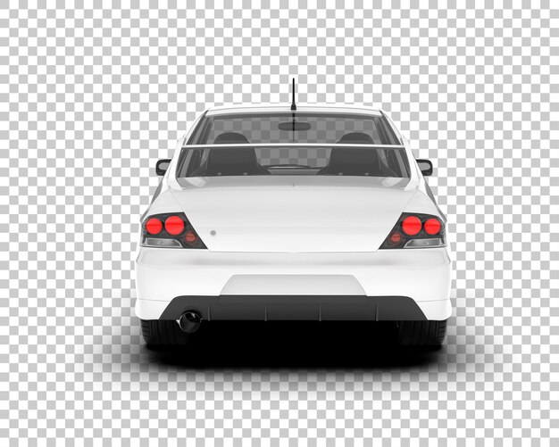 PSD voiture de sport blanche sur fond transparent illustration de rendu 3d