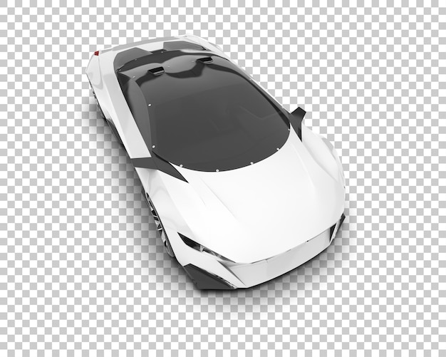 PSD voiture de sport blanche sur fond transparent illustration de rendu 3d