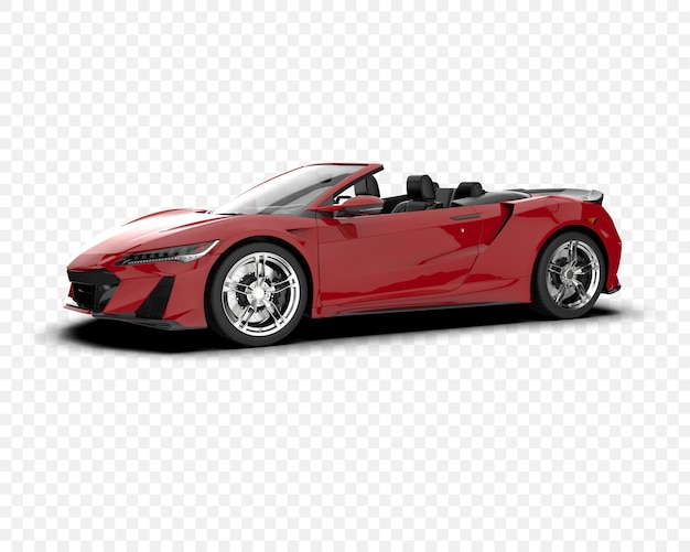 Une voiture de sport décapotable rouge avec un design élégant