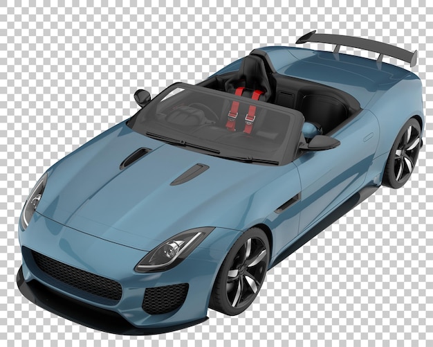 Voiture De Sport Sur Fond Transparent. Rendu 3d - Illustration