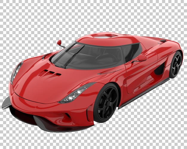 PSD voiture de sport sur fond transparent. rendu 3d - illustration