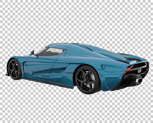 Voiture De Sport Sur Fond Transparent. Rendu 3d - Illustration