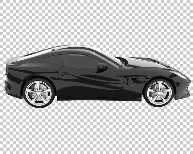 Voiture de sport sur fond transparent. rendu 3d - illustration