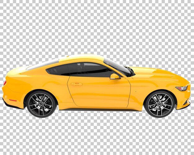 PSD voiture de sport sur fond transparent. rendu 3d - illustration