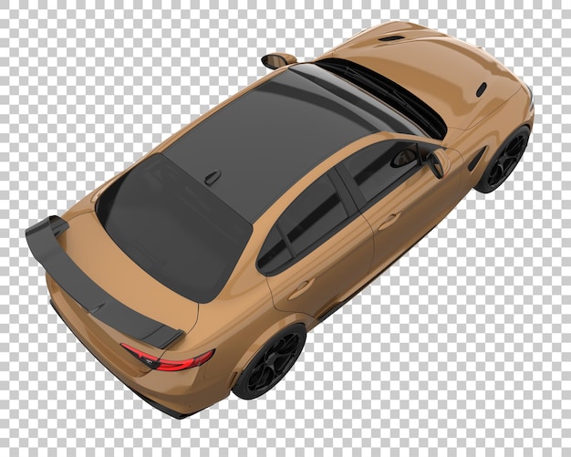 Voiture De Sport Sur Fond Transparent. Rendu 3d - Illustration