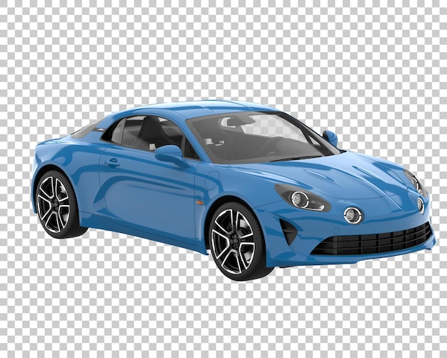 Voiture de sport sur fond transparent. rendu 3d - illustration