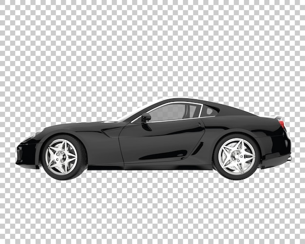 Voiture de sport sur fond transparent. rendu 3d - illustration