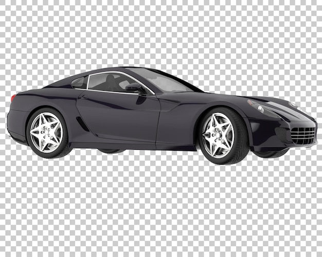 Voiture de sport sur fond transparent. rendu 3d - illustration