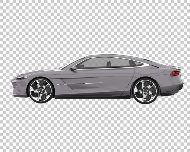 PSD voiture de sport sur fond transparent. rendu 3d - illustration