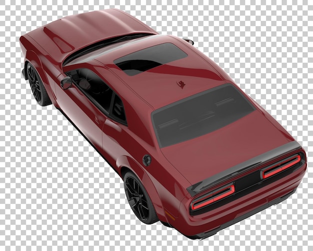 Voiture De Sport Sur Fond Transparent. Rendu 3d - Illustration