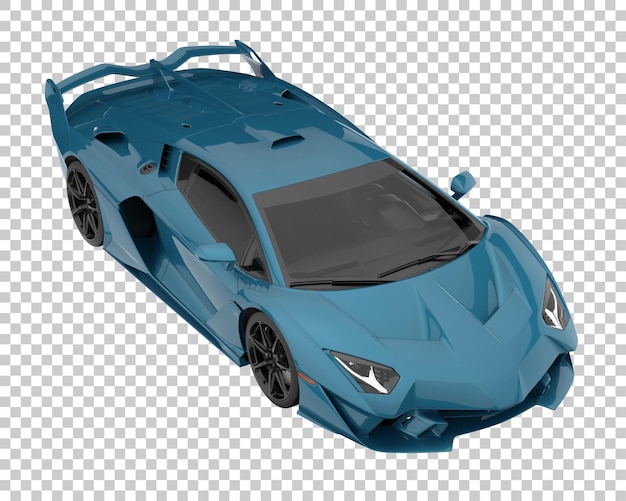 Voiture De Sport Sur Fond Transparent. Rendu 3d - Illustration