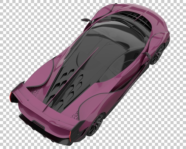 PSD voiture de sport sur fond transparent. rendu 3d - illustration