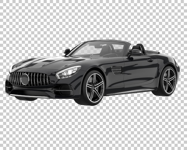 PSD voiture de sport sur fond transparent. rendu 3d - illustration