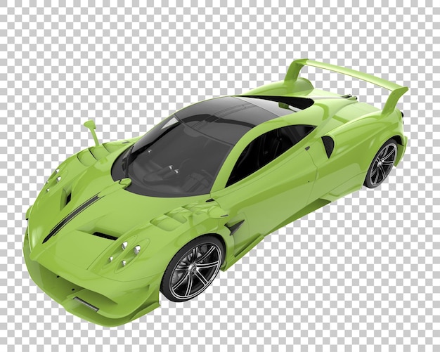 Voiture De Sport Sur Fond Transparent. Rendu 3d - Illustration