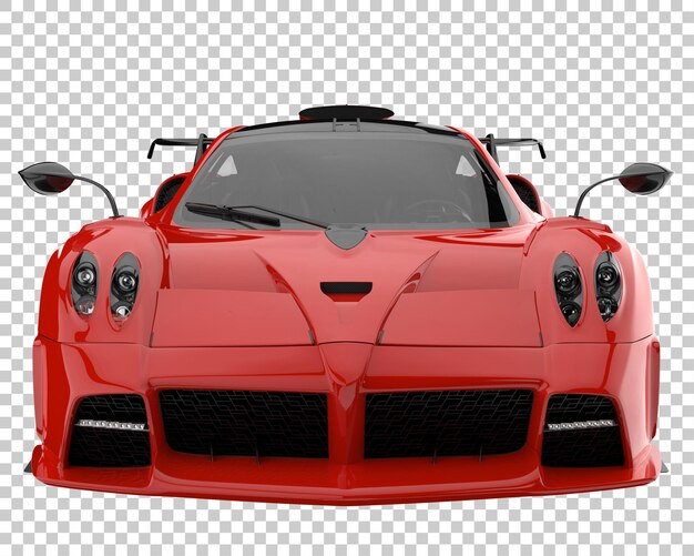 Voiture de sport sur fond transparent. rendu 3d - illustration
