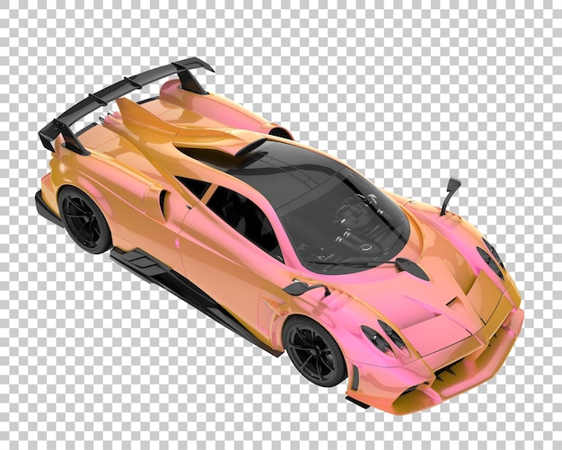 Voiture De Sport Sur Fond Transparent. Rendu 3d - Illustration