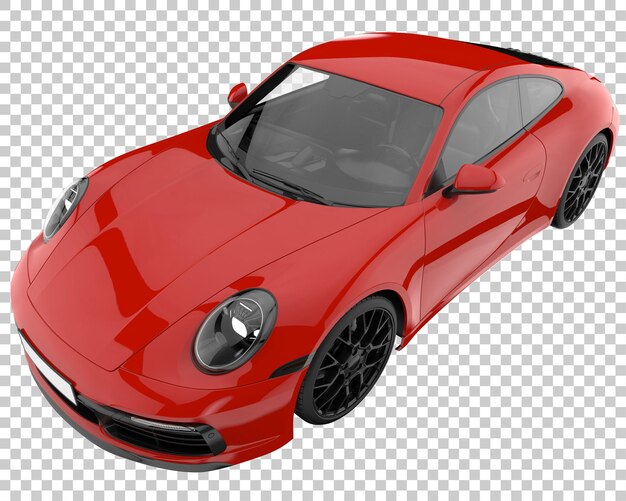 PSD voiture de sport sur fond transparent. rendu 3d - illustration