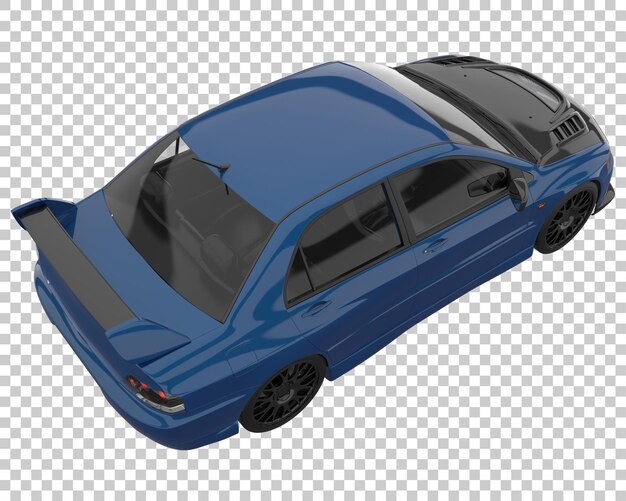 Voiture De Sport Sur Fond Transparent. Rendu 3d - Illustration