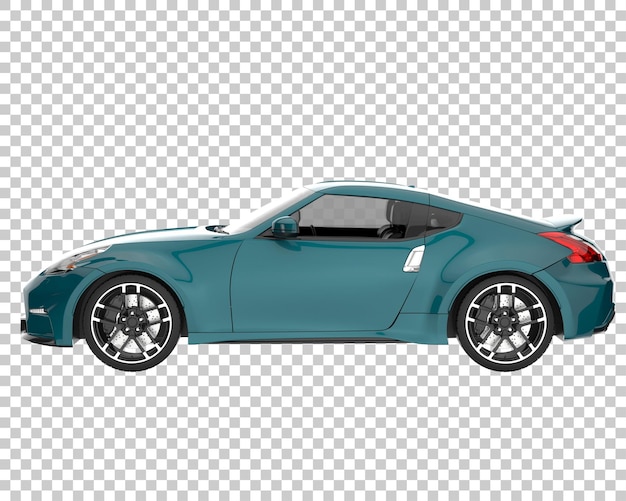 Voiture de sport sur fond transparent. rendu 3d - illustration