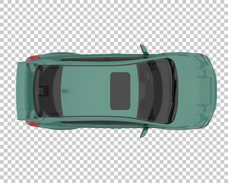 PSD voiture de sport sur fond transparent. rendu 3d - illustration