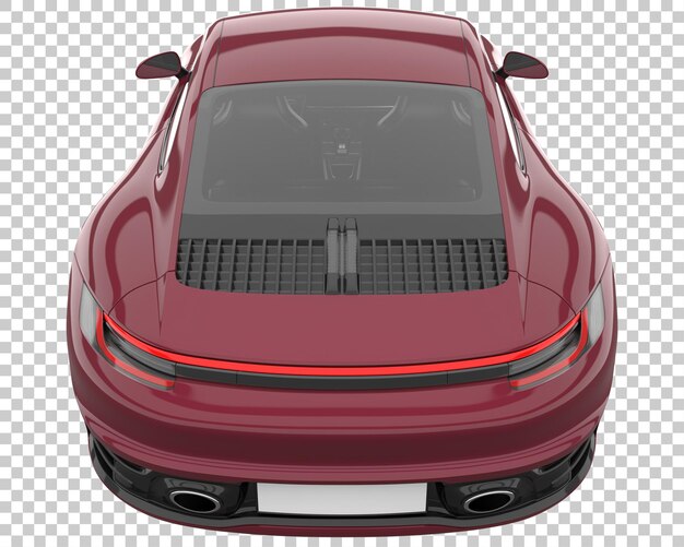 PSD voiture de sport sur fond transparent. rendu 3d - illustration